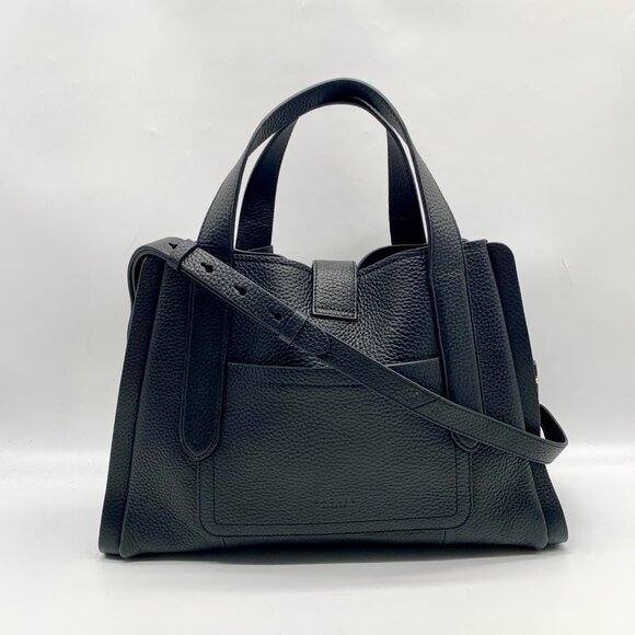 Radley London Black Pebbled Leather Sloane Street Convertible Satchel Bag - Picture 2 of 11